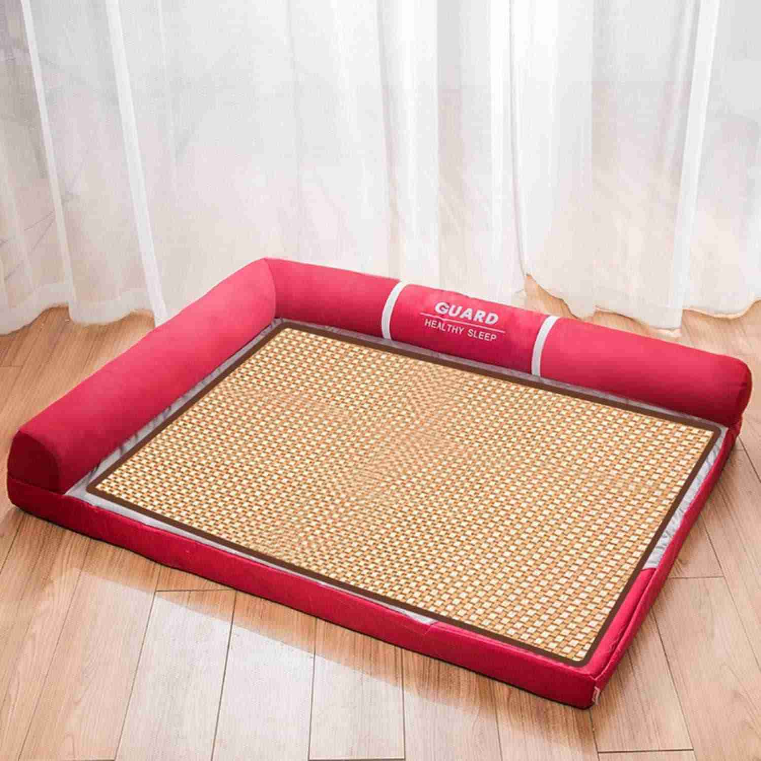Daily Palette ペットソファー 犬ベッド 大型犬 ペットベッド ペットマット 夏用 通年利用 耐噛み 耐摩耗 全体取り外し 洗える 手入れ簡単 おしゃれ スクエア型 型崩れにくい 滑り止め 湿気遮断 クッション 犬｜デイリーパレット店