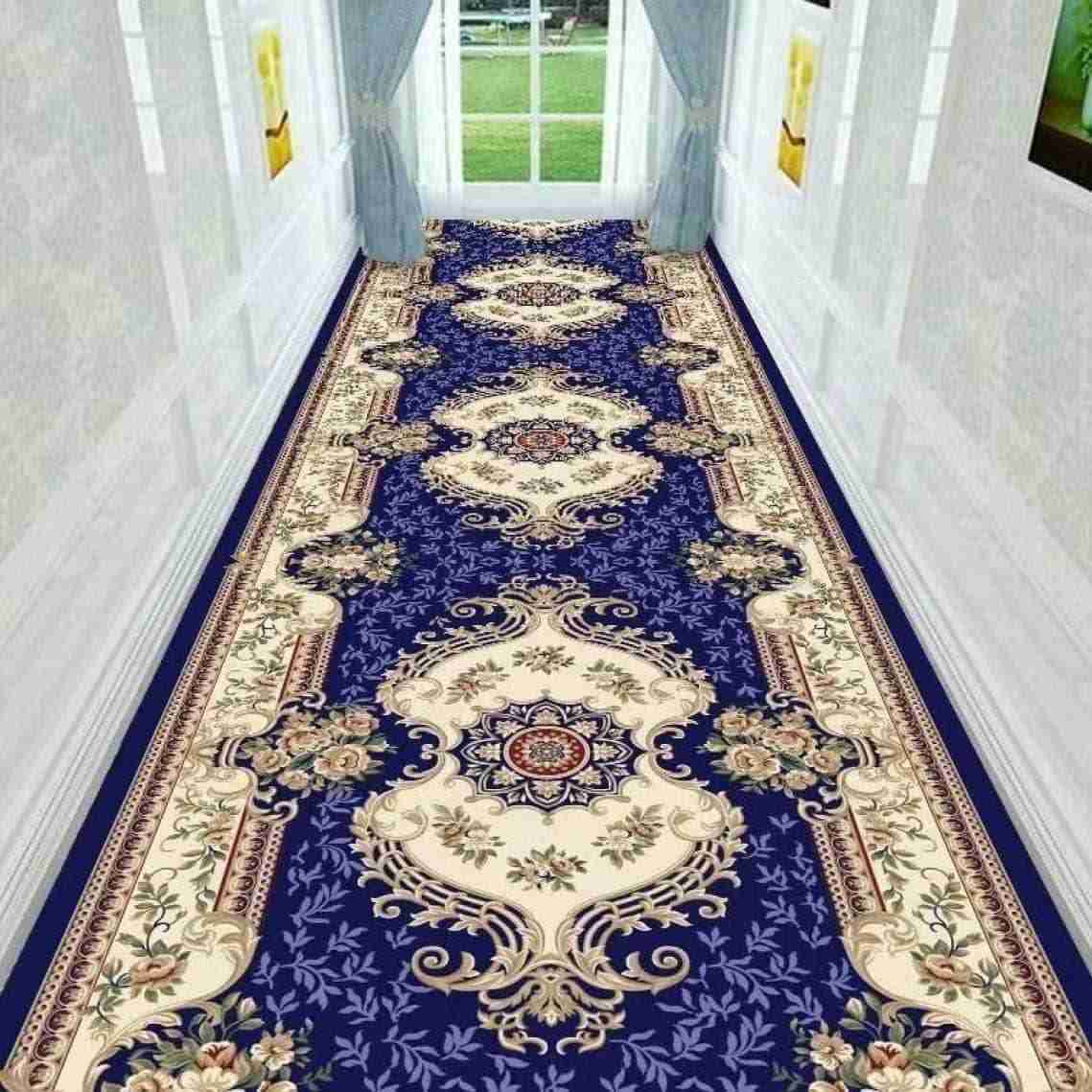 じゅうたん 防音 柔らかい 階段通路に対応 60*300cm ラグマット 長方形マット 廊用絨毯すべり止め 防臭 吸水 速乾 掃除易い 屋内 床暖房対応 オールシーズン適用 廊下用カーペット 三角形