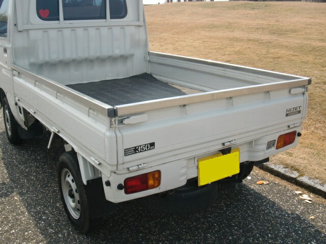 S201P/S211用 ダイハツ　ハイゼット標準車　荷台あおりカバー　笠木　 ステンレスカバー （3辺セット）ヘアライン柄｜RT商会（ネット事業部）