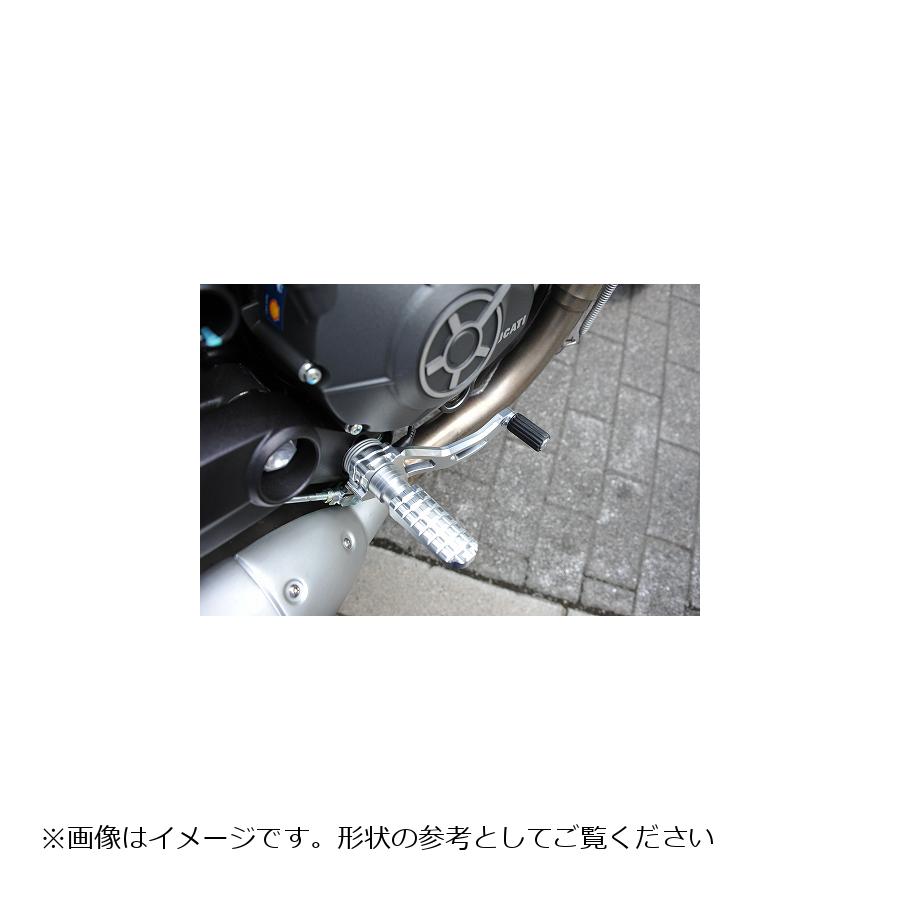 AELLA(アエラ) ライディングステップキット ブラック 固定式 SCRAMBLER AE-10077 BK｜バイクパーツ・用品　ラバーマーク