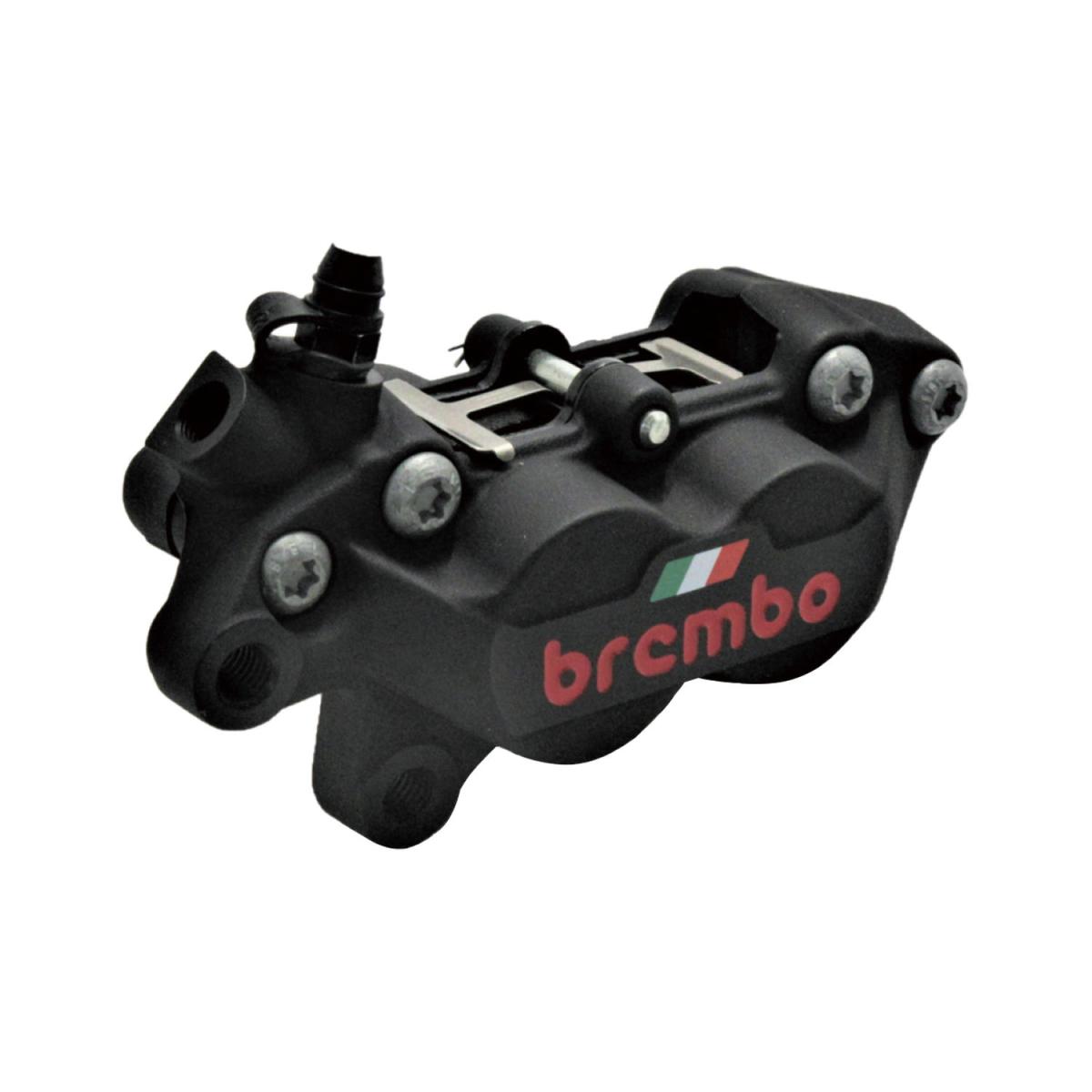 brembo (ブレンボ) P4-40C アキシャル 4P キャリパー ブラックアルマイト レッドロゴ 左 φ30/34 取付ピッチ:40mm 20.5165.38