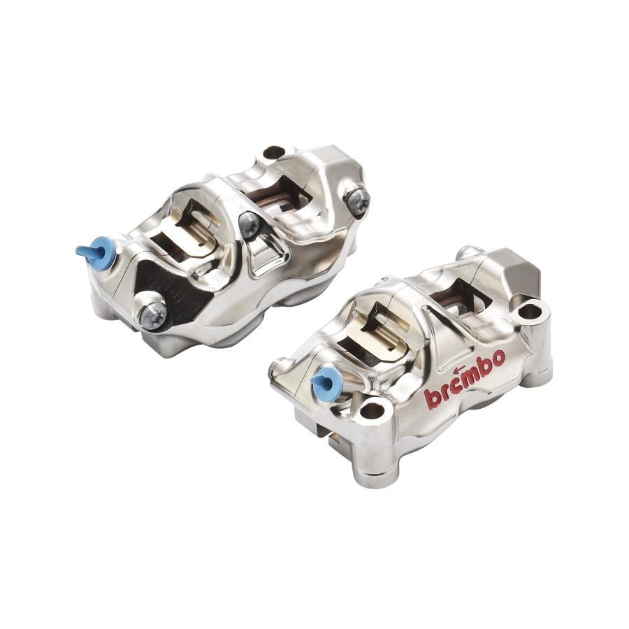 brembo(ブレンボ) ラジアルキャリパー CNC(削り出し) GP4-RX 左右セット ニッケルコート 取付ピッチ:100mm 220.B010.20｜バイクパーツ・用品　ラバーマーク