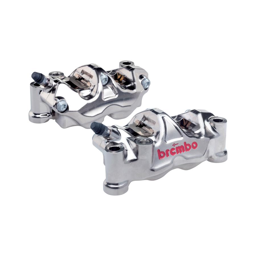 brembo(ブレンボ) ハイパフォーマンス(HP)シリーズ GP4 RX 130 キャリパーキット ラジアル130mm CNC削り出し ニッケルコート 左右セット 220.B011.30|バイクパーツ・用品 ラバーマーク