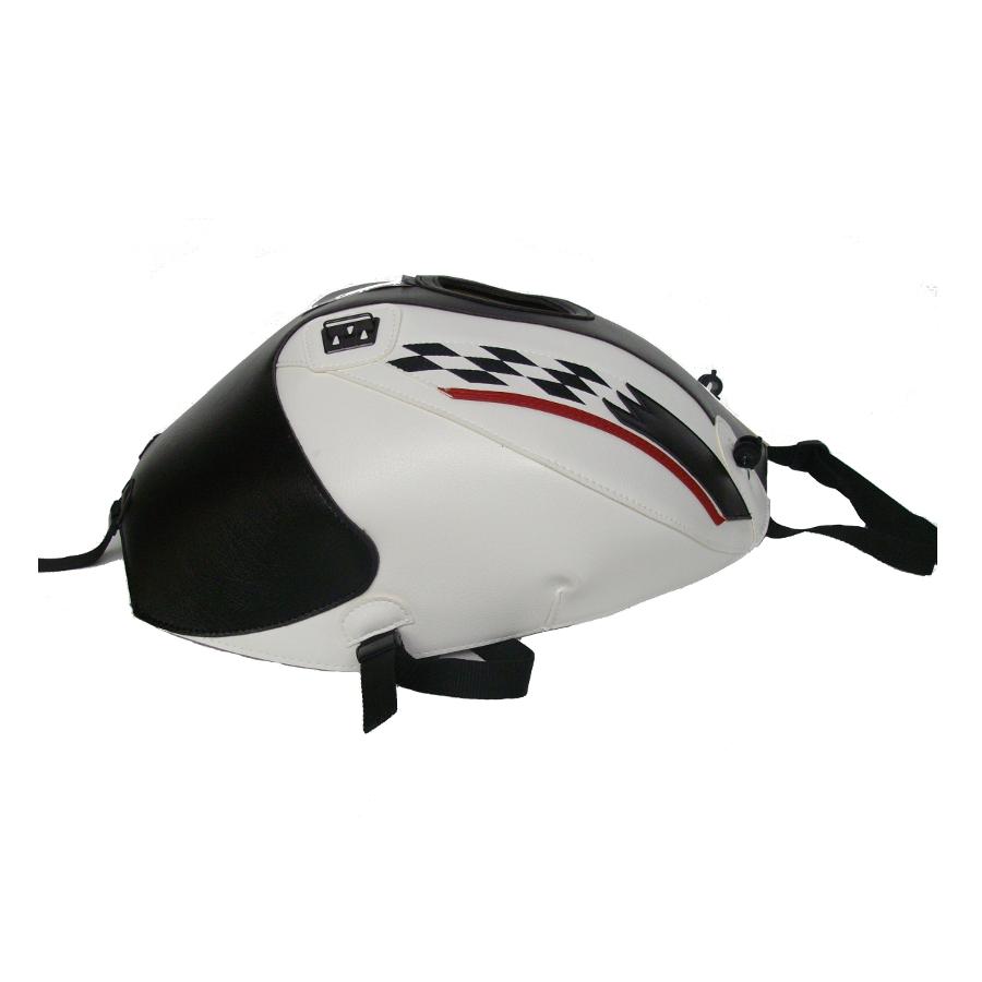BAGSTER (バグスター) タンクカバー ホワイトデコ/ブラック GLADIUS400/650 1570H｜バイクパーツ・用品　ラバーマーク