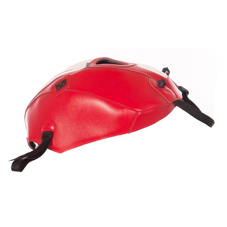 BAGSTER (バグスター) タンクカバー レッド/ホワイトデコ SV650/X ABS 1714D｜バイクパーツ・用品　ラバーマーク