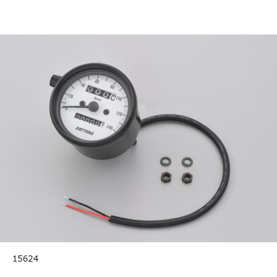 Daytona (デイトナ) 機械式 スピードメーター 140KM ブラック/ホワイト 8,777円
