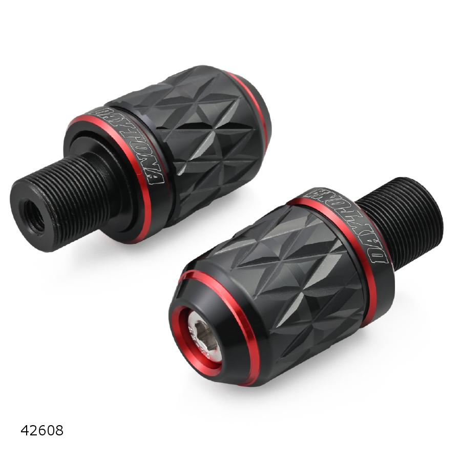 Daytona (デイトナ) PREMIUM ZONE ハンドルバーエンドプラグKIRIKO レッド カワサキM17 42608｜バイクパーツ・用品　ラバーマーク