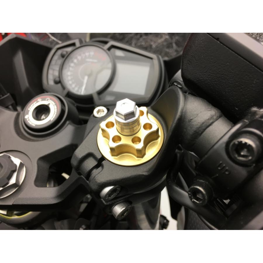 ケイファクトリー フロントフォークトップキャップ ニンジャ250 Ninja250 Sゴールド 184XZDR0244