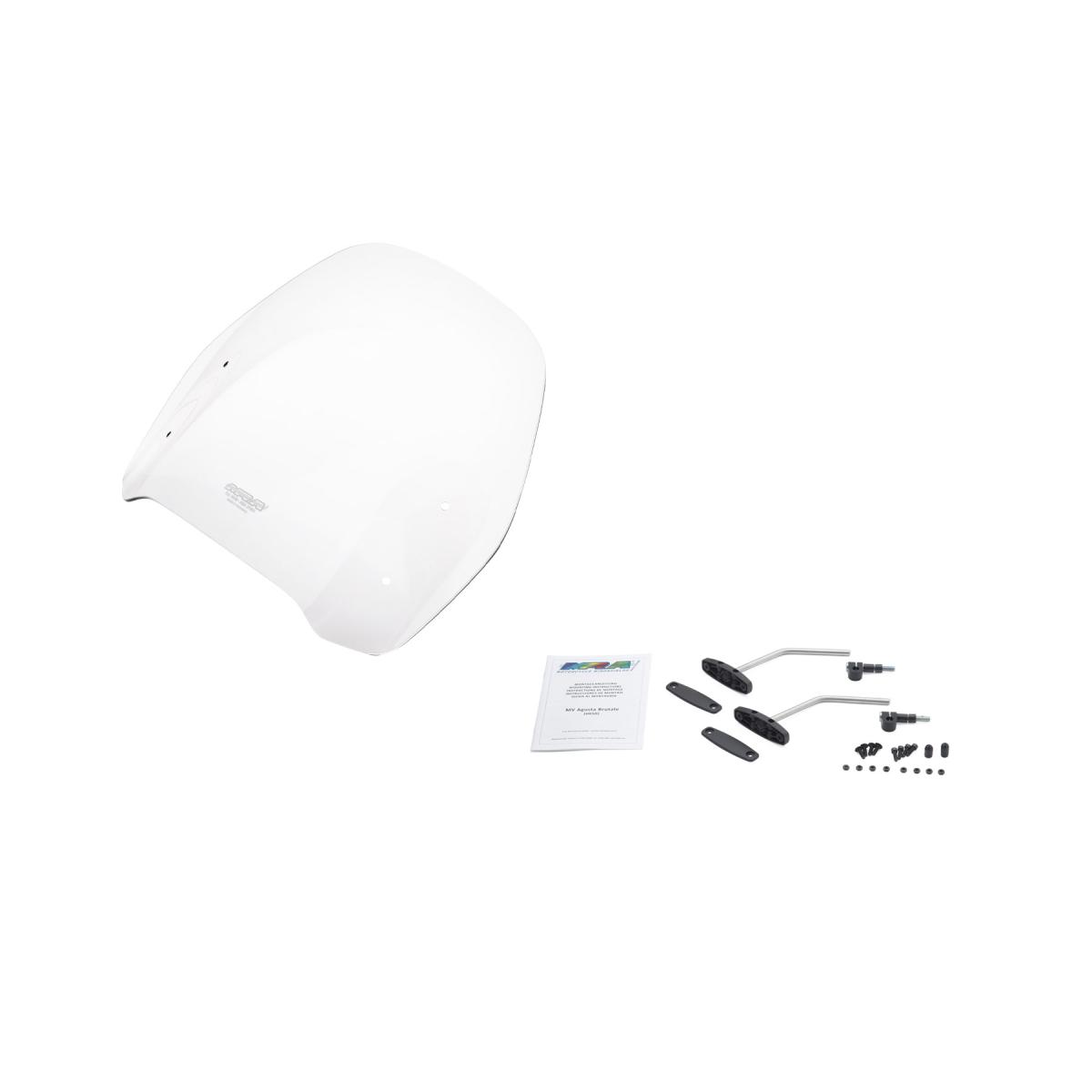 MRA(エムアールエー) スクリーンセット ロード クリア 汎用ハンドルポストマウントキット付 SET-HKSD-MRO-C