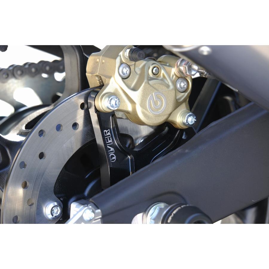 OVER RACING(オーバーレーシング) リアキャリパーサポート 上下選択可能 ブラックアルマイト仕上げ MT-25 YZF-R2583-35-21B オーヴァーレーシング