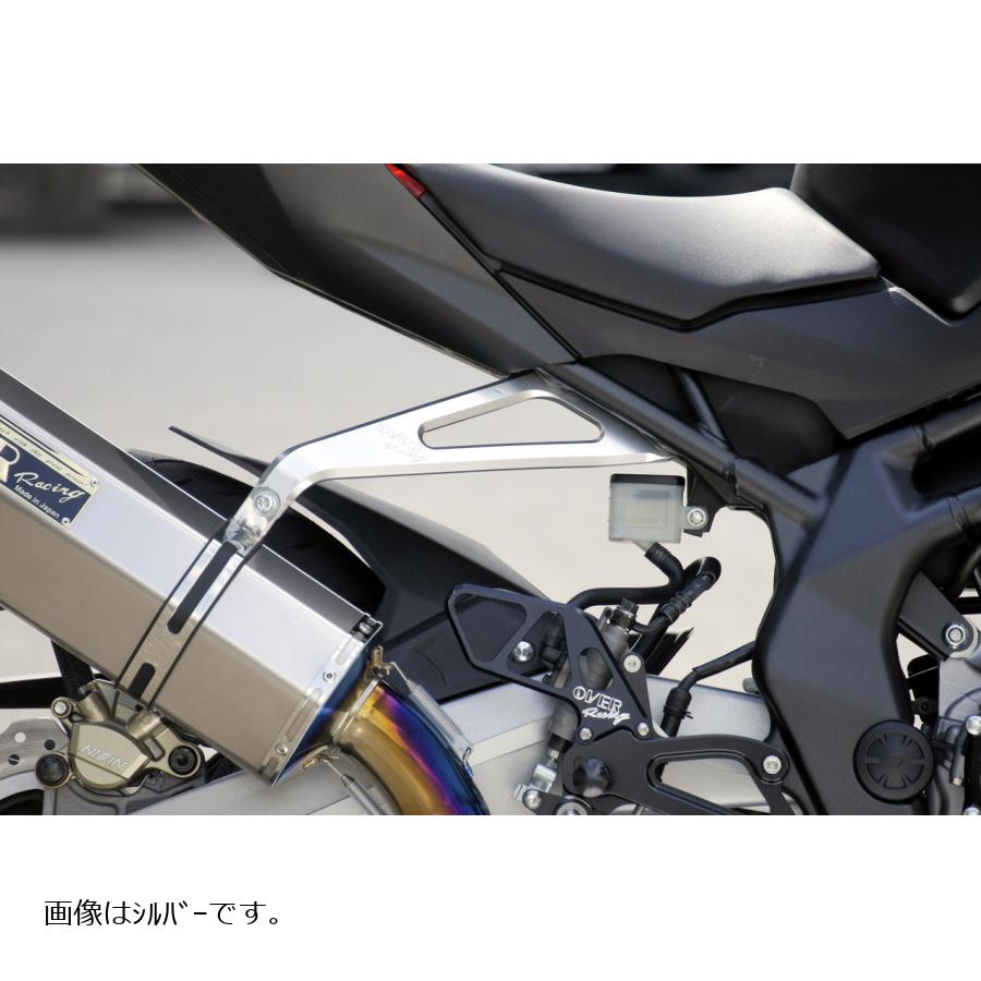 OVER RACING (オーバーレーシング) アルミビレット マフラーステー ブラック CBR250RR 36-02-01B オーヴァーレーシング|バイクパーツ・用品 ラバーマーク