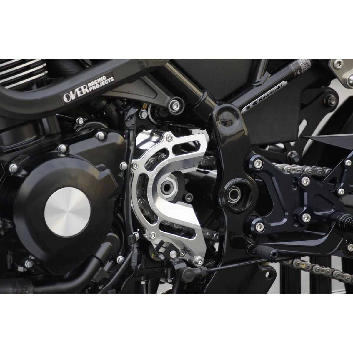 OVER RACING(オーバーレーシング) スプロケットカバー チェンジアシスト付 シルバー Z900RS 57-71-11 オーヴァーレーシング｜バイクパーツ・用品　ラバーマーク