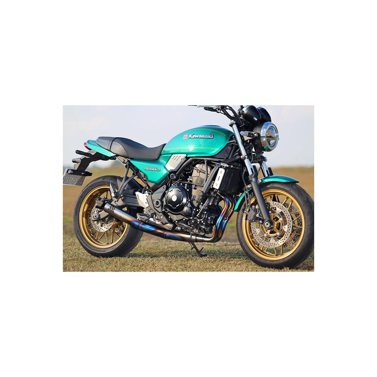 SP忠男 (SPタダオ) POWERBOX フルエキゾースト 2in1 チタンブルー Z650RS 8BL-ER650M Z6R-PB-03|バイクパーツ・用品 ラバーマーク
