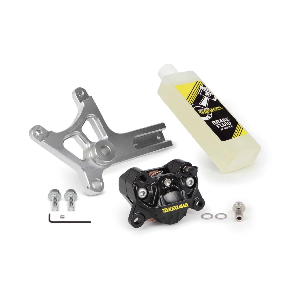 SP武川 (SPタケガワ) アルミビレット2POTキャリパーリアセット(ブラック) モンキー125(JB02・03・05) 06-08-0276|バイクパーツ・用品 ラバーマーク