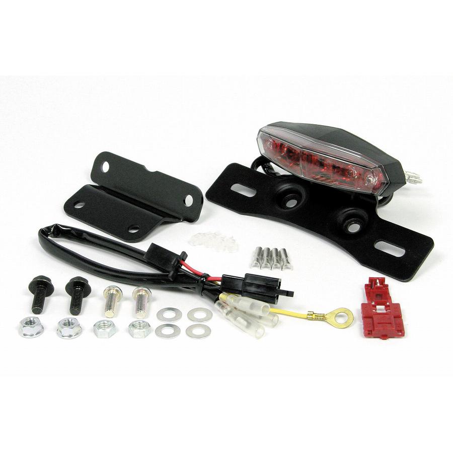 SP武川(SPタケガワ) LEDミニテールランプKit レッド Ape50 エイプ50 Ape100 エイプ100フェンダーレスキット(アルミ製)専用｜バイクパーツ・用品　ラバーマーク