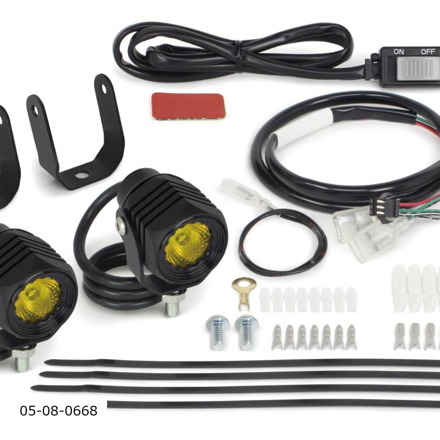 SP武川 (SPタケガワ) LEDフォグランプキット3.0(950/レモンイエロー)(レッグ) クロスカブ50(AA06)/110(JA45・60)(2個入) 05-08-0668｜バイクパーツ・用品　ラバーマーク