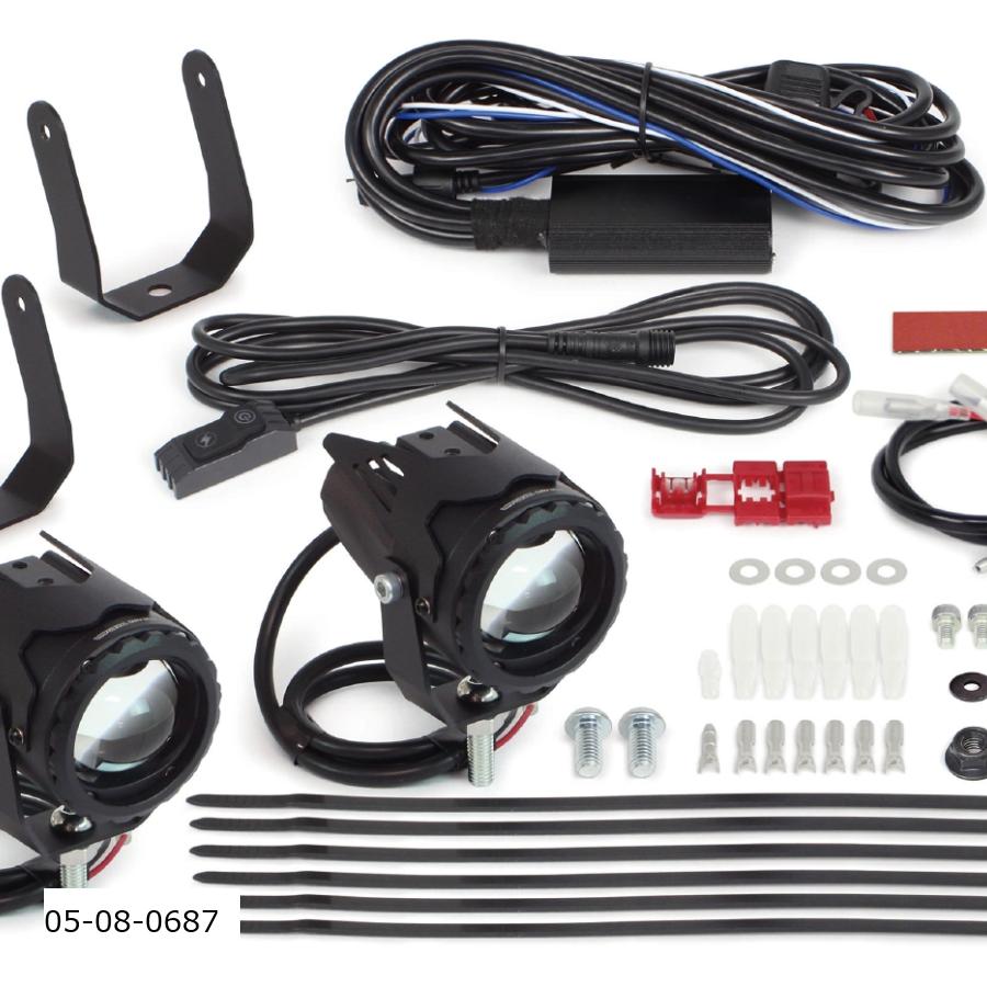SP武川 (SPタケガワ) LEDフォグランプキット(カットライン/10W/2色)(2個入) モンキー125用(タケガワ社製レッグバンパー装着車) 05-08-0687|バイクパーツ・用品 ラバーマーク