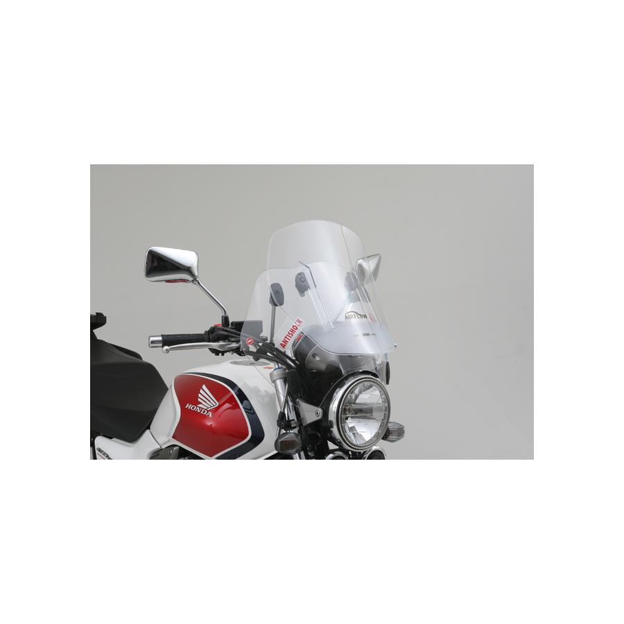クリーン GIVI (ジビ) バイク用 スクリーン 汎用(バーハンドルクランプ) セミスモーク A660 中型ウインドスクリーン 93957