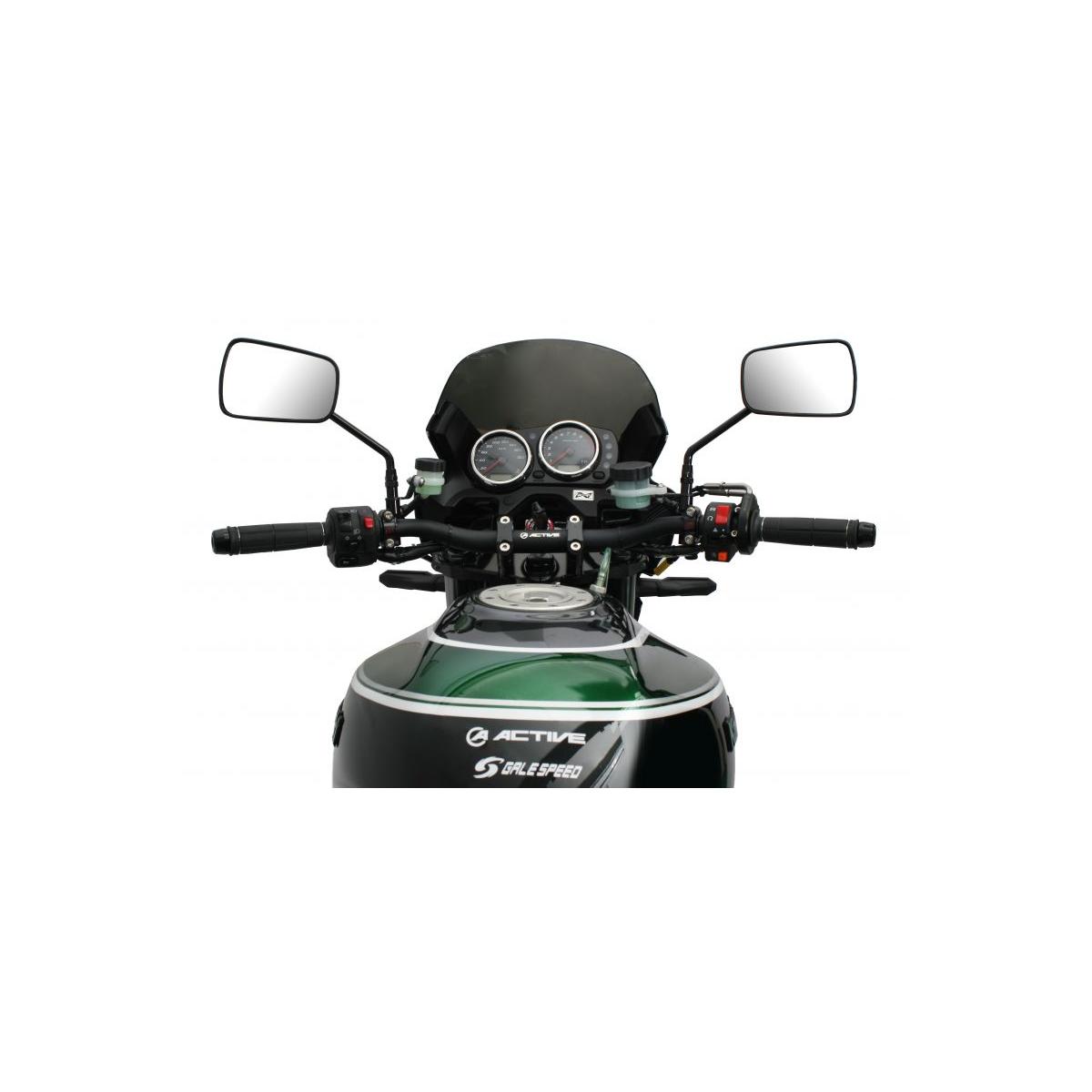 アクティブ Φ28.6テーパーハンドル スーパーLOW ショットブラック 60801154|バイクパーツ・用品 ラバーマーク