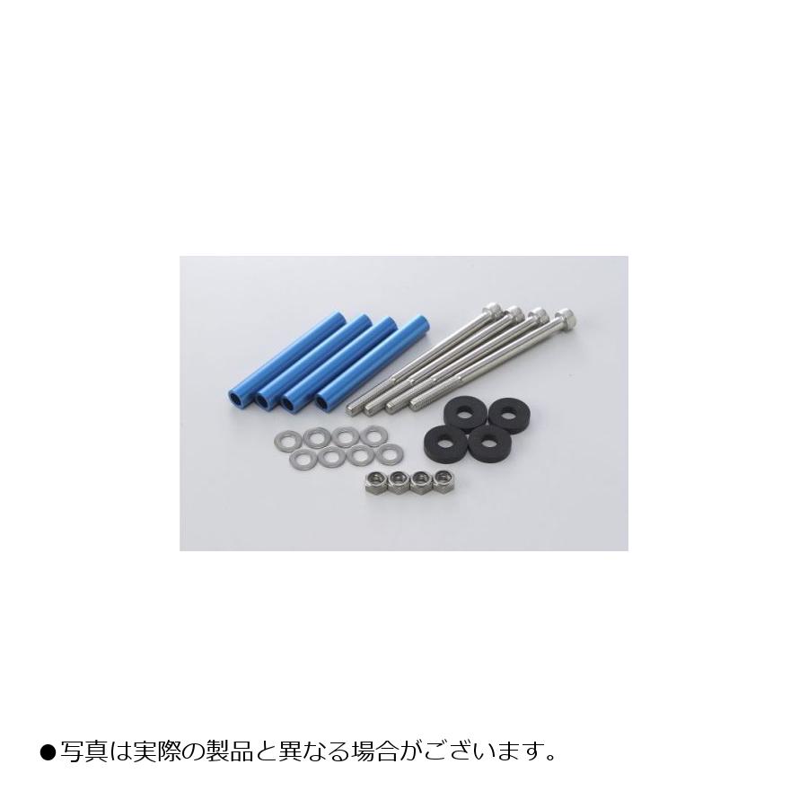 アクティブ ストレートオイルクーラーサイドカラー ボルト 10ROW 4PC ワッシャー ラバー付 ブルー 72.6mm 1051051 超美品の