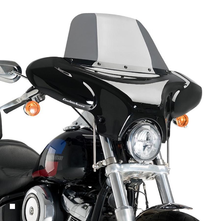 プーチ,Windshield,Batwing,スモーク,SOFTAIL,LOW,RIDER,18-20ウインドシールド,バットウイング,EH0013H