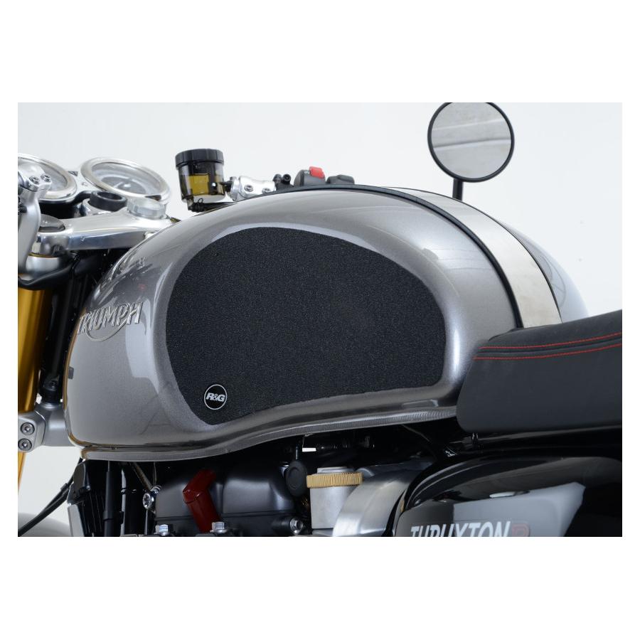 R&G (アールアンドジー) トラクションパッド ブラック TRIUMPH Thruxton1200/R|バイクパーツ・用品 ラバーマーク