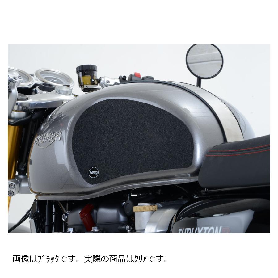 R&G (アールアンドジー) トラクションパッド クリア TRIUMPH Thruxton1200/R|バイクパーツ・用品 ラバーマーク