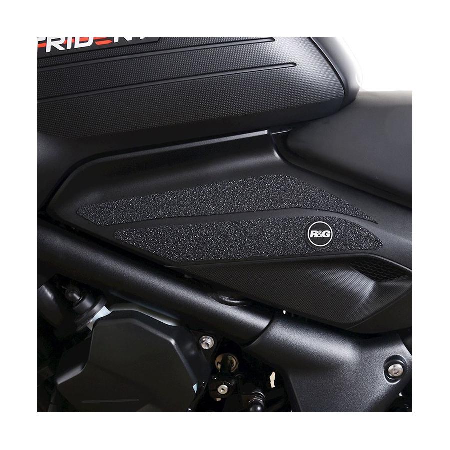 R&G (アールアンドジー ) トラクションパッド トライアンフ TRIUMPH トライデント660 Trident660 ブラック｜バイクパーツ・用品　ラバーマーク