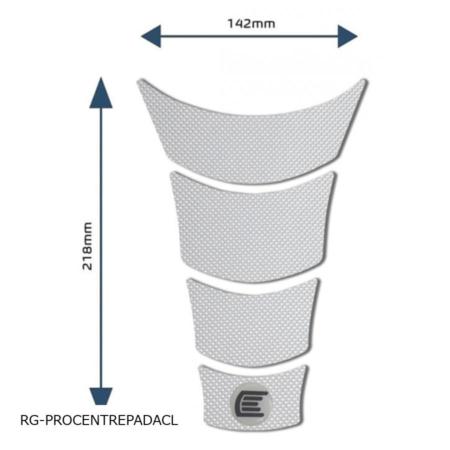 R&G (アールアンドジー ) Eazi-Grip タンクグリップ:PRO:クリア Centre Tank pads Design A RG-PROCENTREPADACL