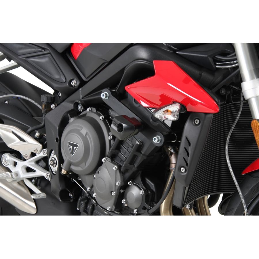 ヘプコ&ベッカー プロテクションパッド ブラック ストリートトリプル StreerTriple 765 S R RS|バイクパーツ・用品 ラバーマーク