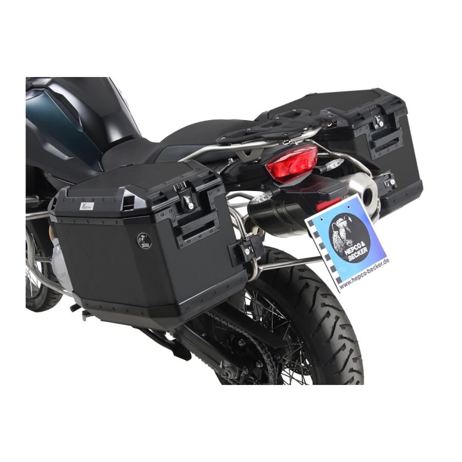 ヘプコ&ベッカー サイドキャリア カットアウトセット ブラック エクスプローラー付 F750 850GS|バイクパーツ・用品 ラバーマーク