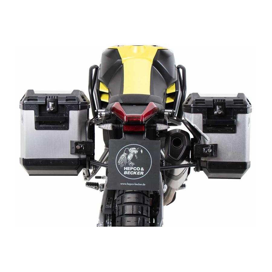 ヘプコ&ベッカー サイドキャリア カットアウトセット シルバー Tuareg660 6517599 00 01-00-40|バイクパーツ・用品 ラバーマーク