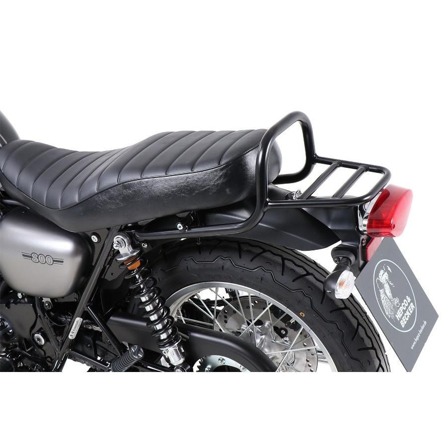 ヘプコ&ベッカー リアキャリア ブラック W800 STREET CAFE 6582541-0101|バイクパーツ・用品 ラバーマーク