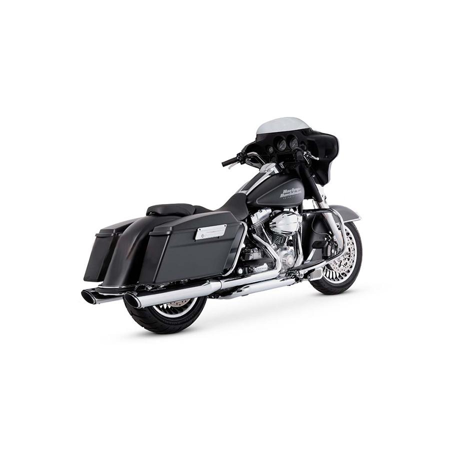 バンス＆ハインズ TwinSlash Round スリップオンマフラー クローム TOURING 95-16 1801-0392｜バイクパーツ・用品　ラバーマーク