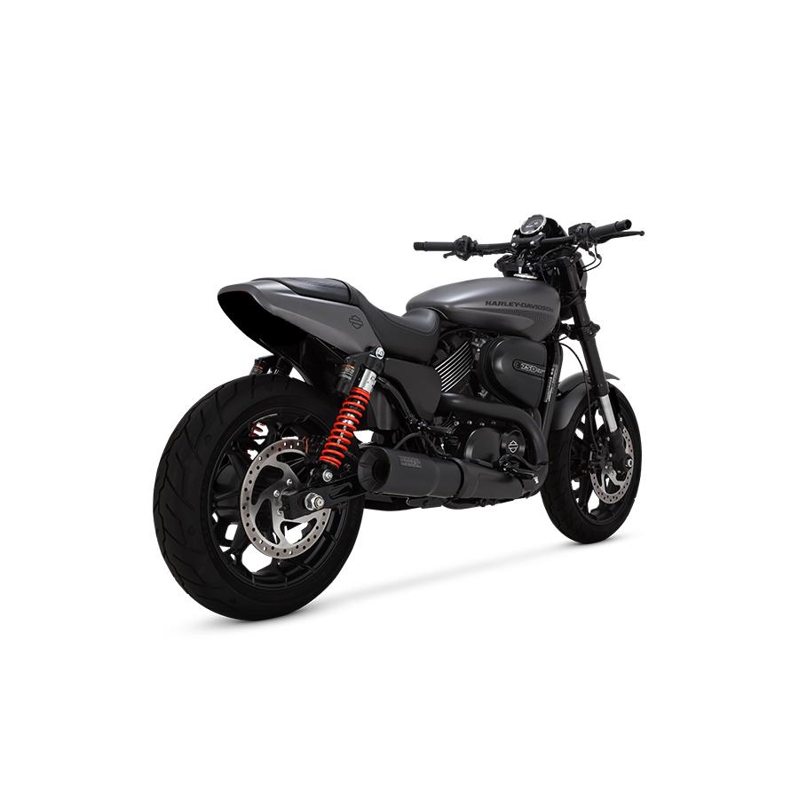 バンス＆ハインズ Hi-Output スリップオンマフラー ブラック STREET750/STREET ROD 15-20 1801-1233