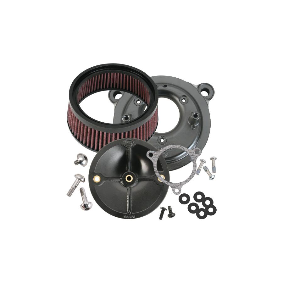 エスアンドエスサイクル ステルスエアクリーナーキット TWIN CAM(電子スロットル) 08-17 キャブレターキット|バイクパーツ・用品 ラバーマーク