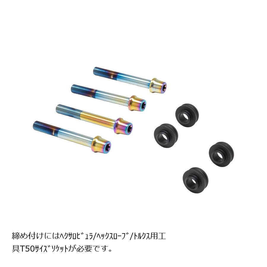 プロトブレンボ オフセットカラーマウントボルトセット 適合キャリパーB テーパーキャップ チタン色 ZX-4RR/ZX-4R SE Φ290(ノーマル) CBK-05BTT
