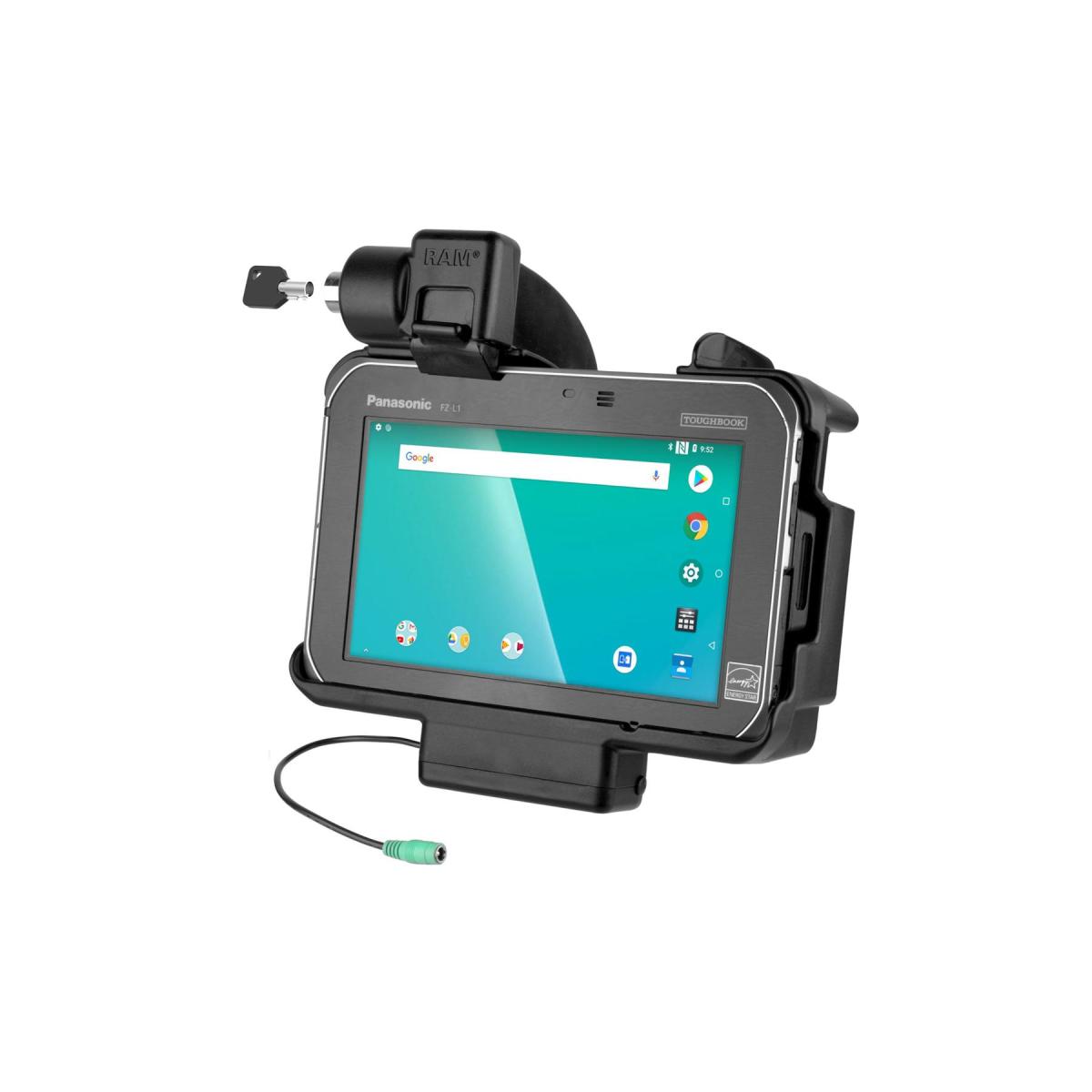 ラムマウント GDSパワードック(Panasonic FZ-S1/L1専用) キーロック付 ボール無 RAM-HOL-PAN15PKLU RAM-HOL-PAN15PKLU|バイクパーツ・用品 ラバーマーク