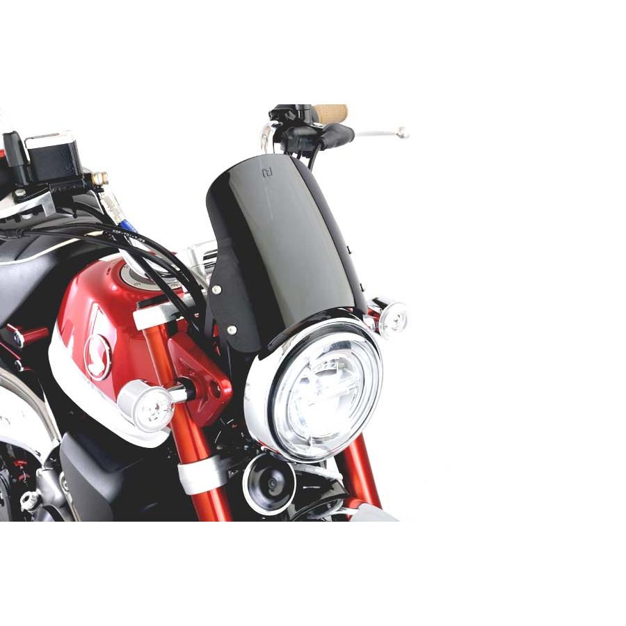 楽天市場 エイチツーシー H2c メーターバイザー ダークスモーク モンキー125 スクリーン バイクパーツ 用品 ラバーマーク