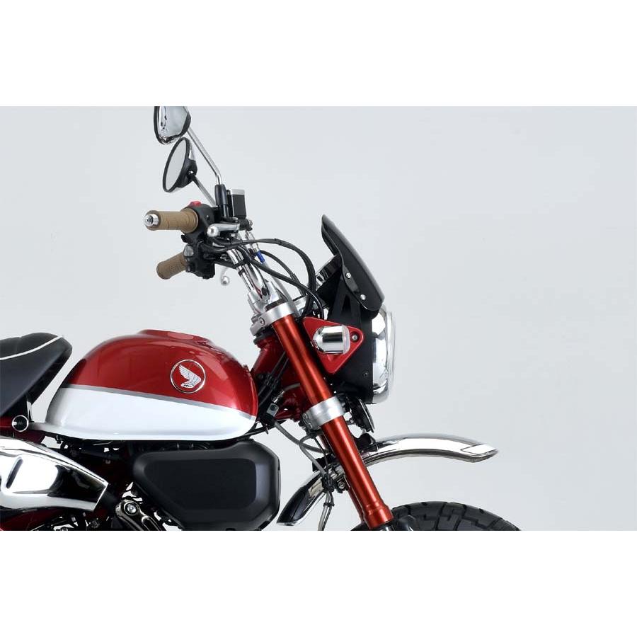 楽天市場 エイチツーシー H2c メーターバイザー ダークスモーク モンキー125 スクリーン バイクパーツ 用品 ラバーマーク