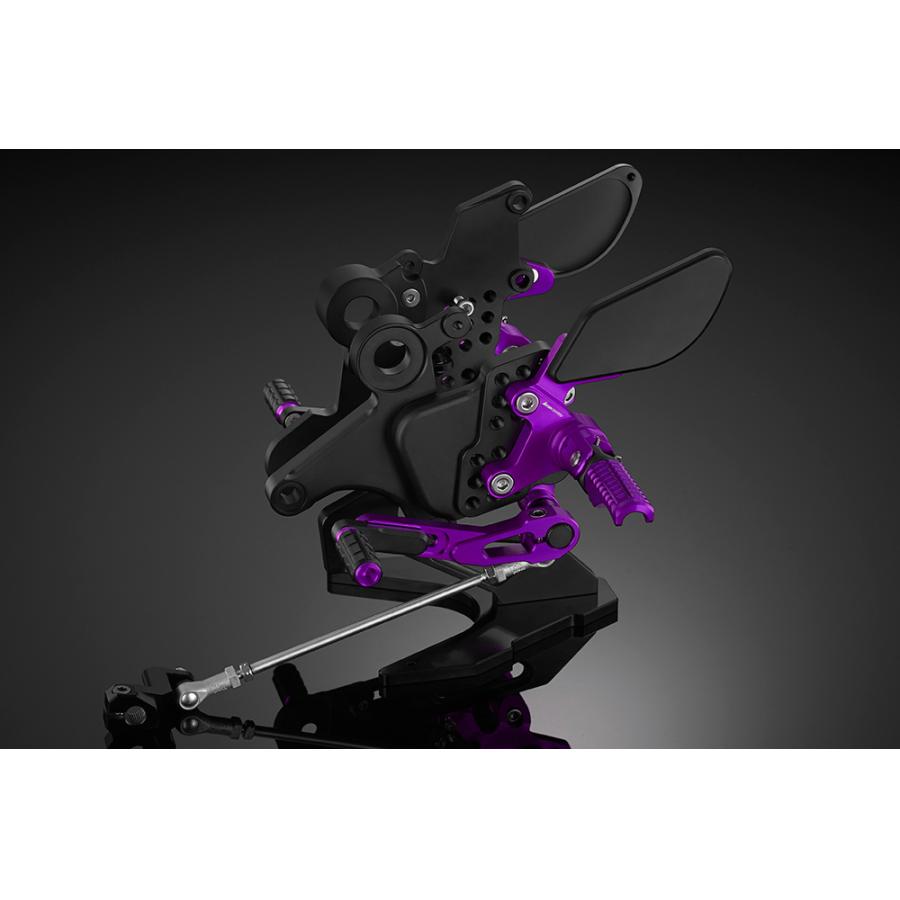 BIKERS (バイカーズ) バックステップ パープル ニンジャ650 Ninja650/Z650 K0387-PUR|バイクパーツ・用品 ラバーマーク