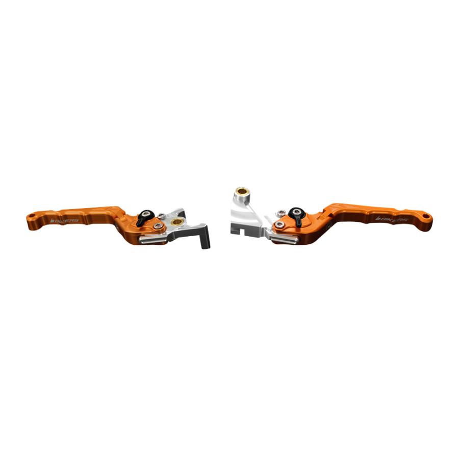BIKERS (バイカーズ) 可倒式 アジャスタブル レバーセット オレンジゴールド ニンジャ Ninja250 Ninja400 Z250 Z125 PRO K0508-OGD