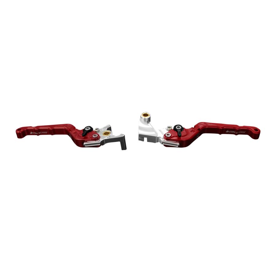 BIKERS (バイカーズ) 可倒式 アジャスタブル レバーセット レッド ニンジャ Ninja250 Ninja400 Z250 Z125 PRO K0508-RED｜バイクパーツ・用品　ラバーマーク