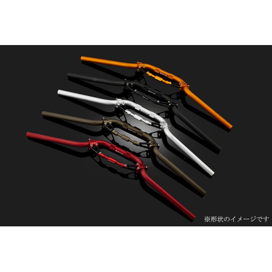 BIKERS (バイカーズ) アルミバーハンドル ブレース付 オレンジ Z125 PRO KSR PRO K0109-ORG｜バイクパーツ・用品　ラバーマーク