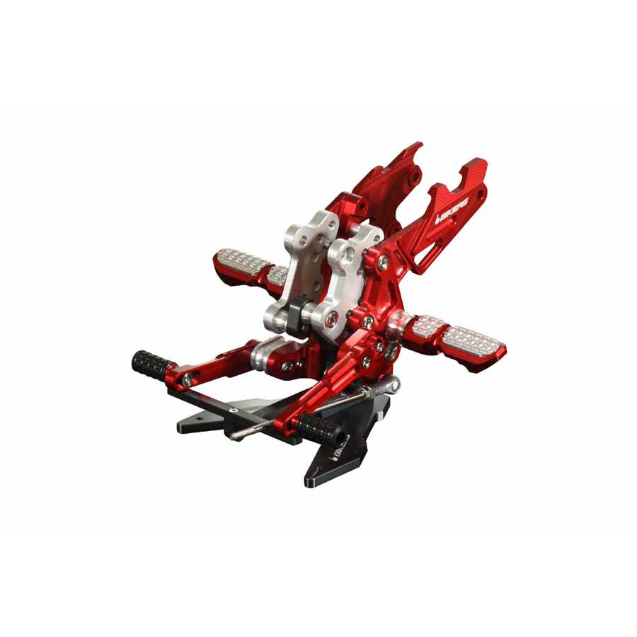 BIKERS (バイカーズ) バックステップ レッド ニンジャ Ninja250R/250 K0114-RED｜バイクパーツ・用品　ラバーマーク