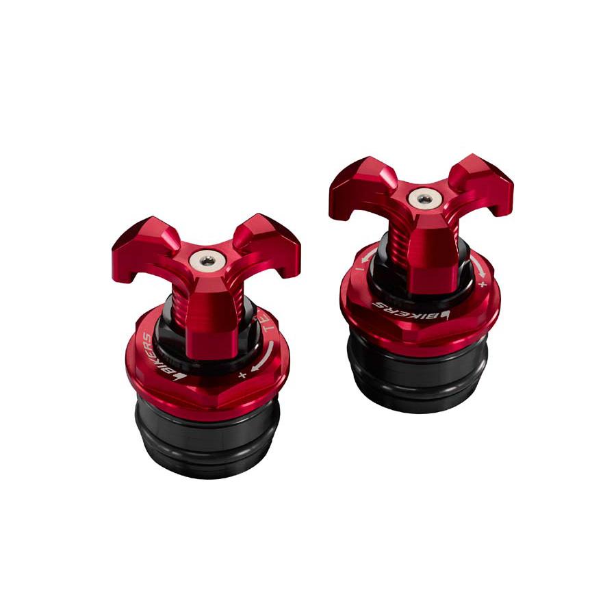 BIKERS (バイカーズ) イニシャルアジャスター 2個 レッド ニンジャ Ninja250R/250 K0221-RED｜バイクパーツ・用品　ラバーマーク