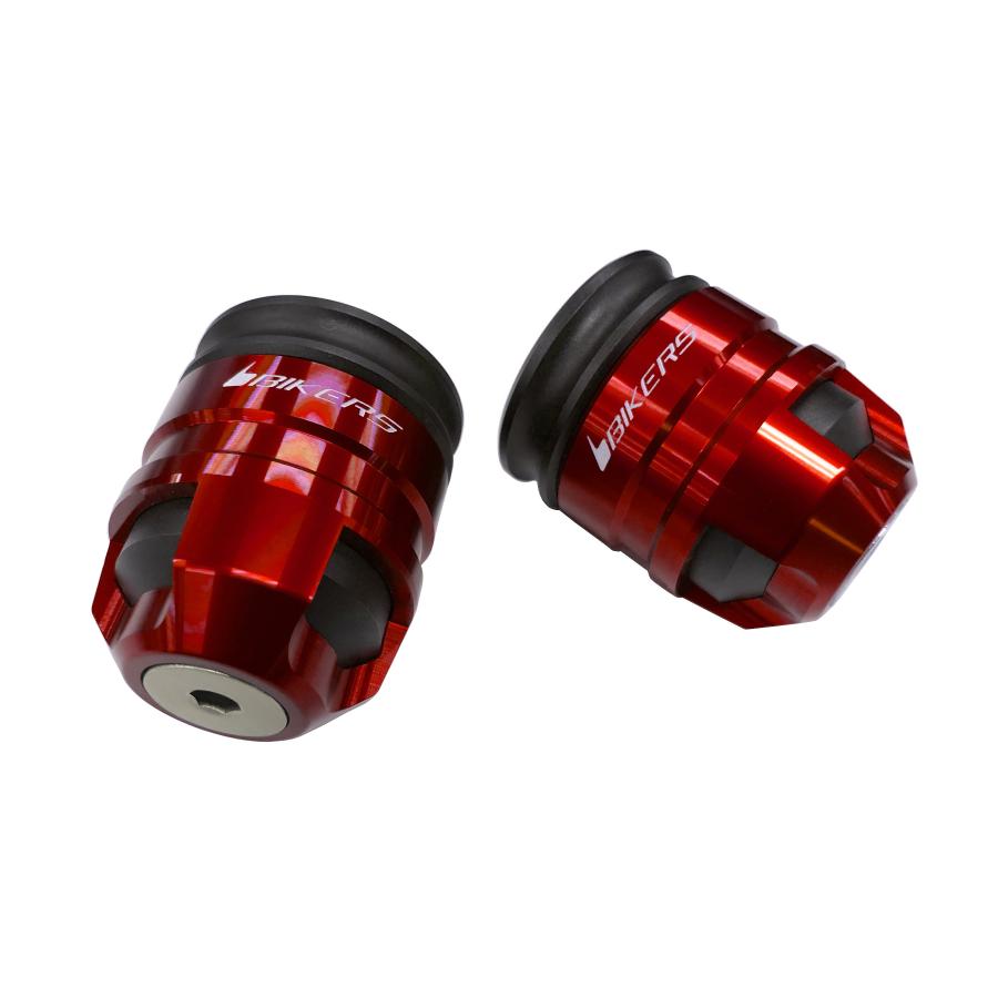 BIKERS (バイカーズ) 純正ハンドル用 バーエンド レッド ZX-25R Z900RS ニンジャ Ninja250/R Z1000 K0258-RED|バイクパーツ・用品 ラバーマーク
