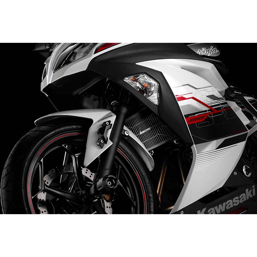 BIKERS (バイカーズ) ステンラジエターガード チタンコート ブラック ニンジャ Ninja250/Z250 K0339-BLK｜バイクパーツ・用品　ラバーマーク