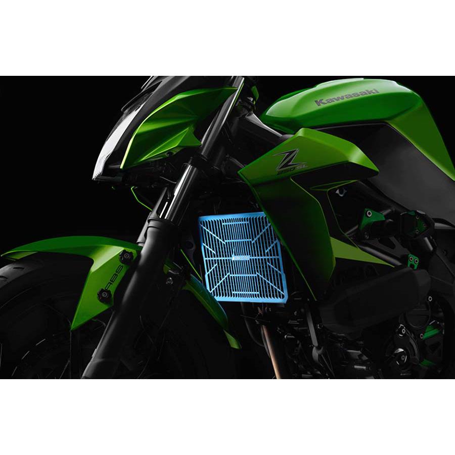 BIKERS (バイカーズ) ステンラジエターガード チタンコート ブルー ニンジャ250SL Ninja250SL/Z250SL K0344-BLU