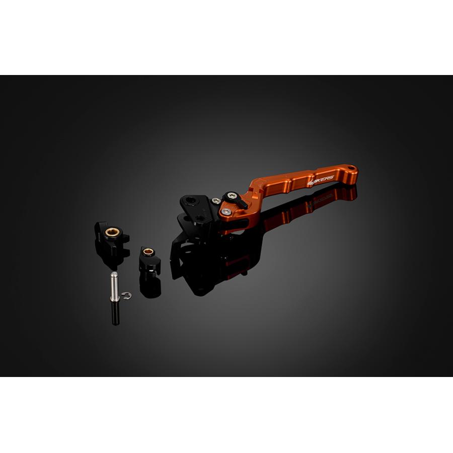 BIKERS (バイカーズ) 可倒式 アジャスタブル ブレーキレバー 左 オレンジゴールド トリシティ TRICITY125 TRICITY155 Y0102-OGD｜バイクパーツ・用品　ラバーマーク